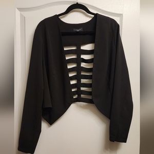 Torrid black blazer with Cutout back